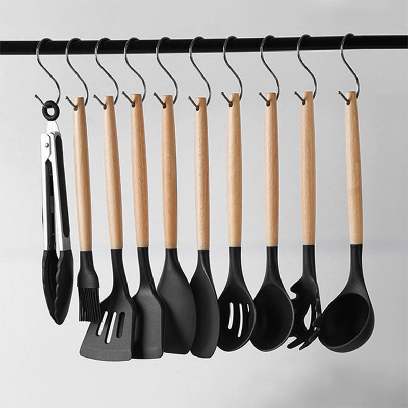 Kit de Utensílios de Cozinha 19 Peças em Silicone - Completo, Antiaderente e Resistente ao Calor