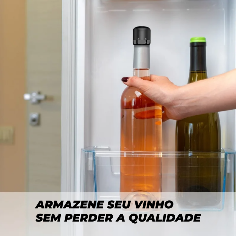 Tampa de Vinho Inteligente: Kit 3 Peças à Prova de Vazamento